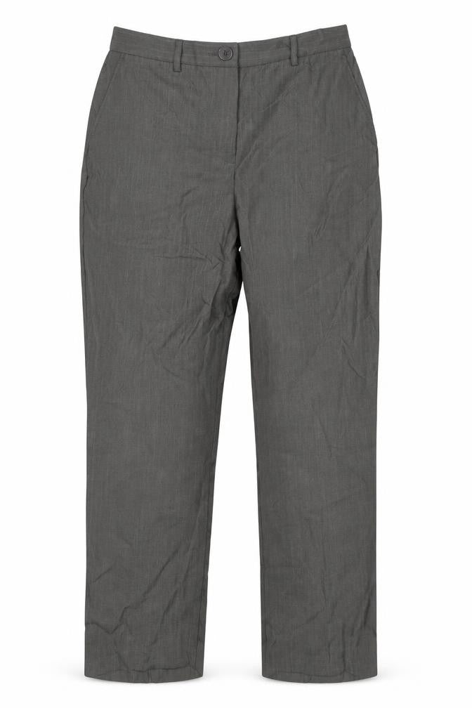 Marks & Spencer Womens Grey Striped  Trousers  Size 14 L27 in