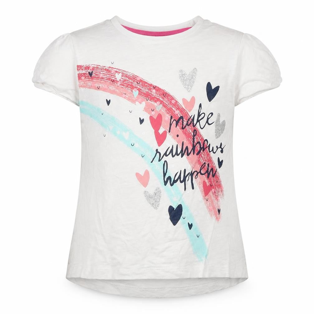 Minnie Minors Girls White   Basic T-Shirt Size 4 Years