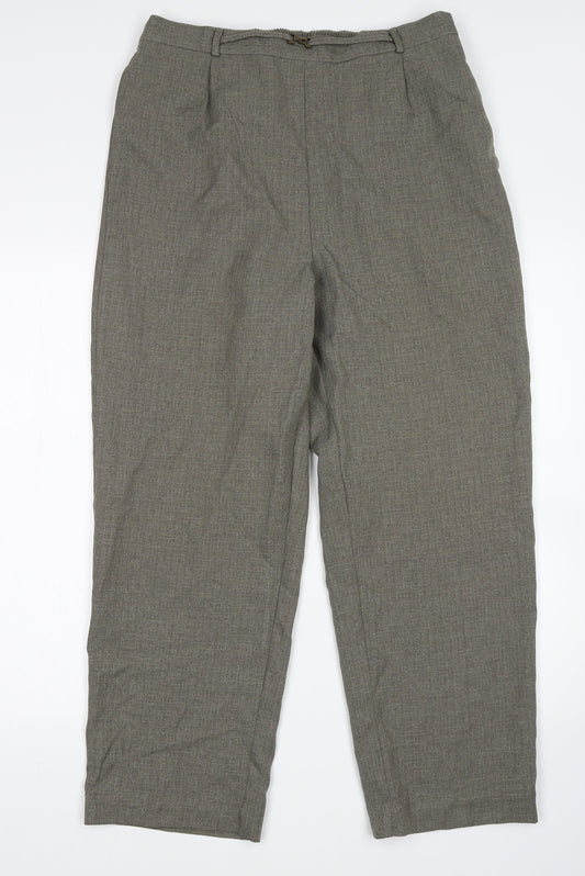 BM Womens Green   Trousers  Size 14 L27 in