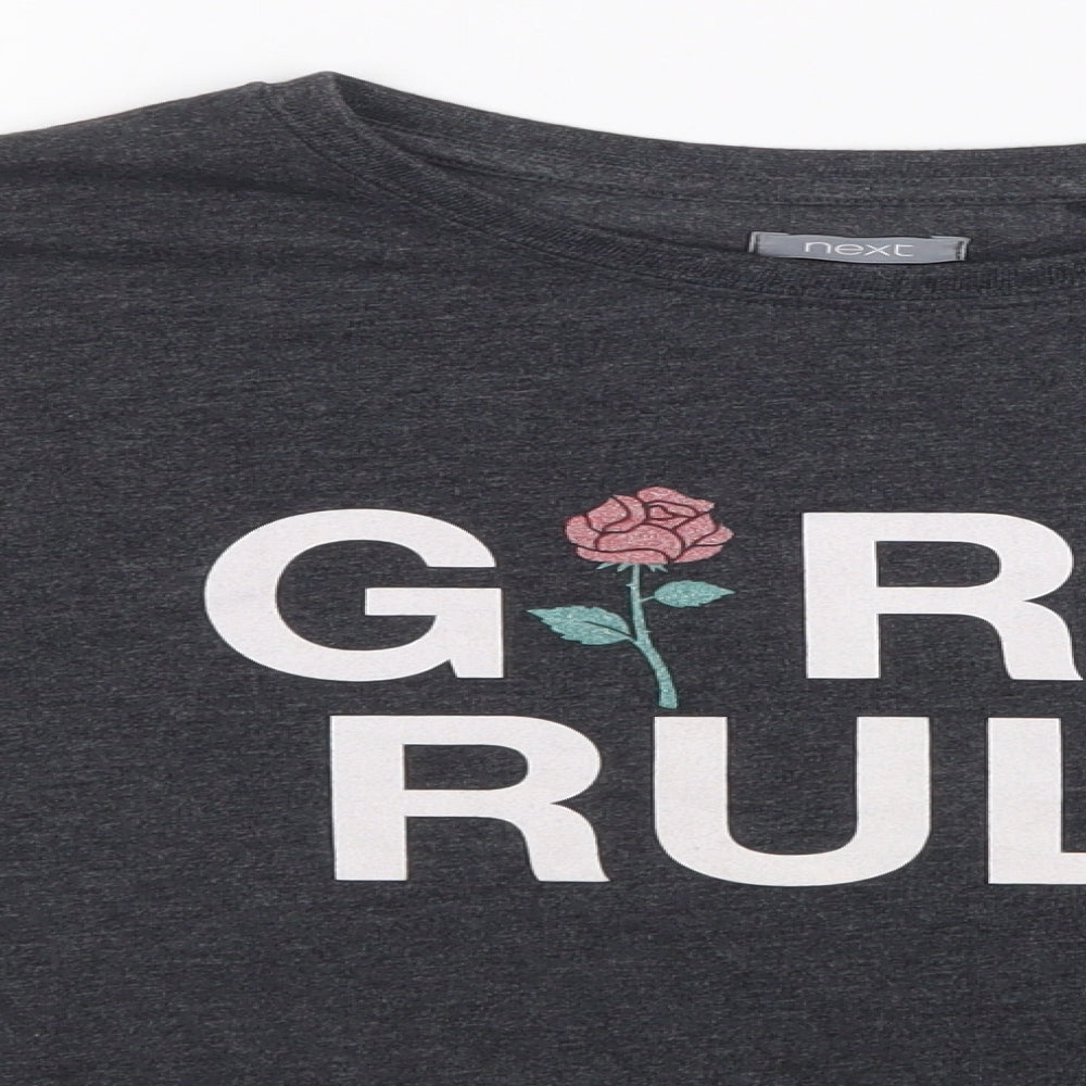 NEXT Girls Grey   Basic T-Shirt Size 7 Years