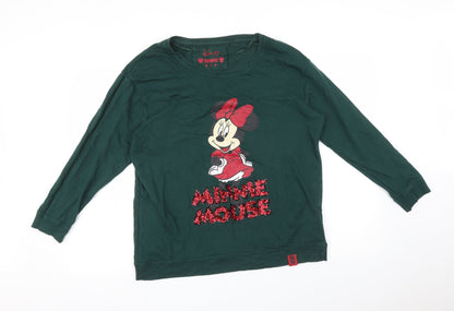 Preloved Disney Womens Green   Pullover Sweatshirt Size 14 - Front