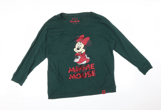 Disney Womens Green   Pullover Sweatshirt Size 14
