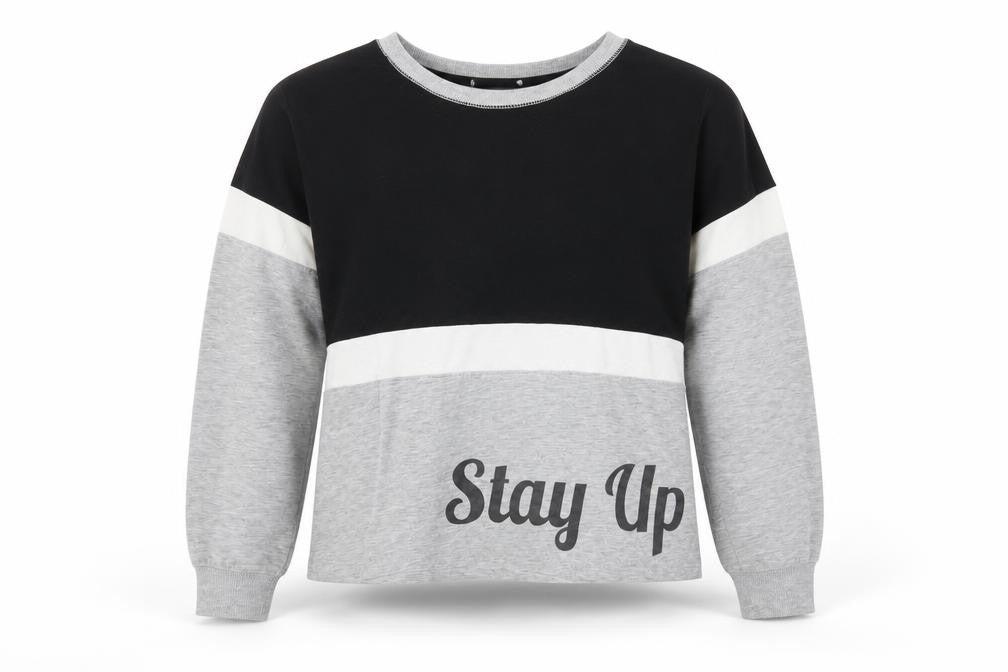 New Look Girls Multicoloured Striped  Pullover Sweatshirt Size L