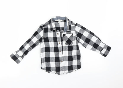 Preloved Urban Baby Multicoloured Check  Basic Button-Up Size 18-24 Months - Front