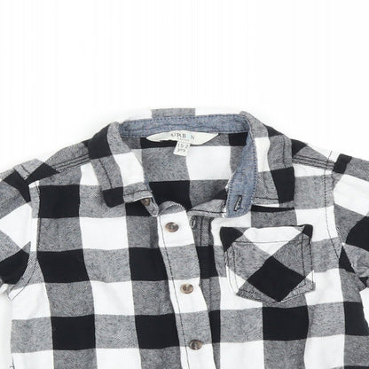 Preloved Urban Baby Multicoloured Check  Basic Button-Up Size 18-24 Months - Detail