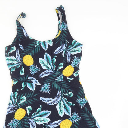 Preloved Dorothy Perkins Womens Multicoloured Floral  A-Line  Size 10 - Detail