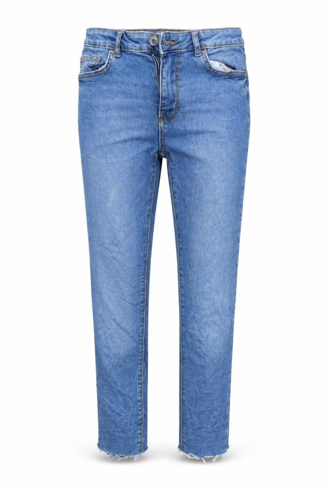 Denim & Co. Womens Blue  Denim Straight Jeans Size 8 L26 in