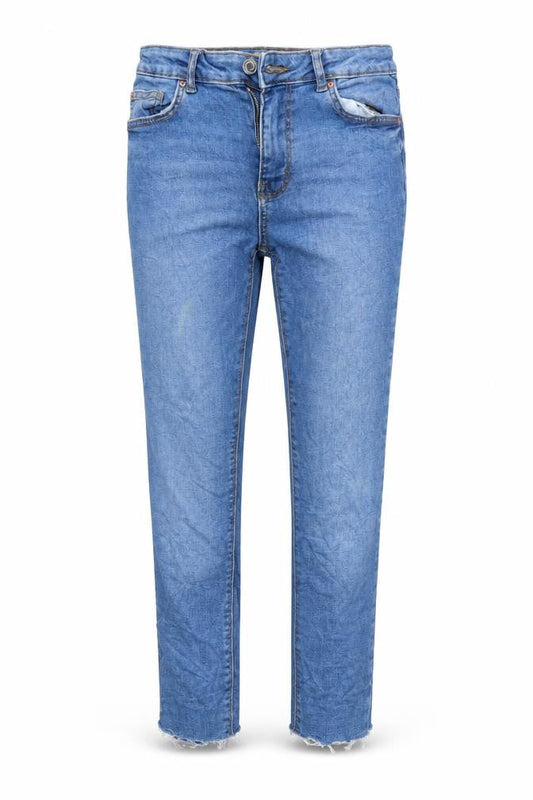 Denim & Co. Womens Blue  Denim Straight Jeans Size 8 L26 in