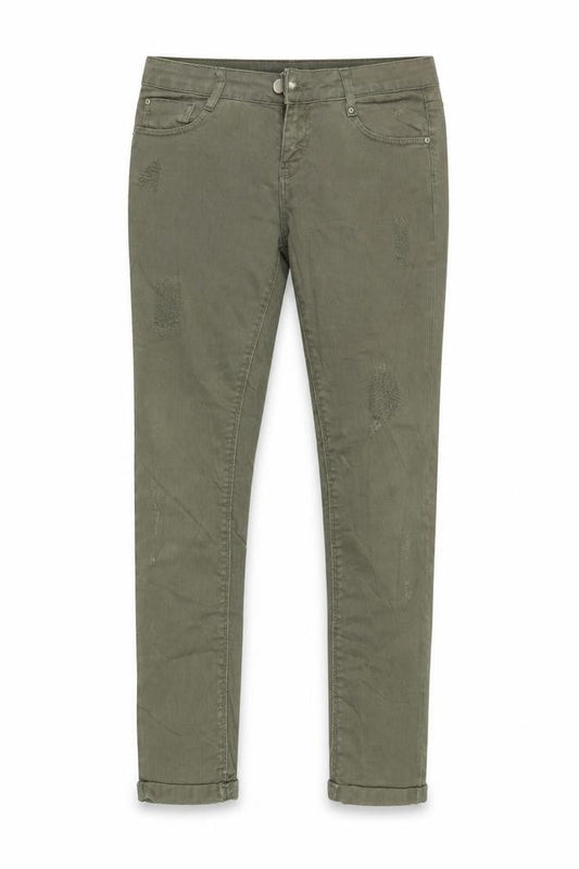 Leana Woman Womens Green  Denim Skinny Jeans Size 6 L27 in