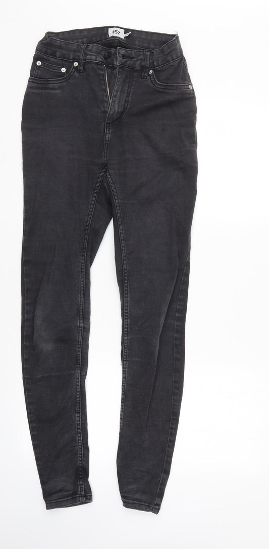 157 Womens Black  Denim Skinny Jeans Size S L31 in