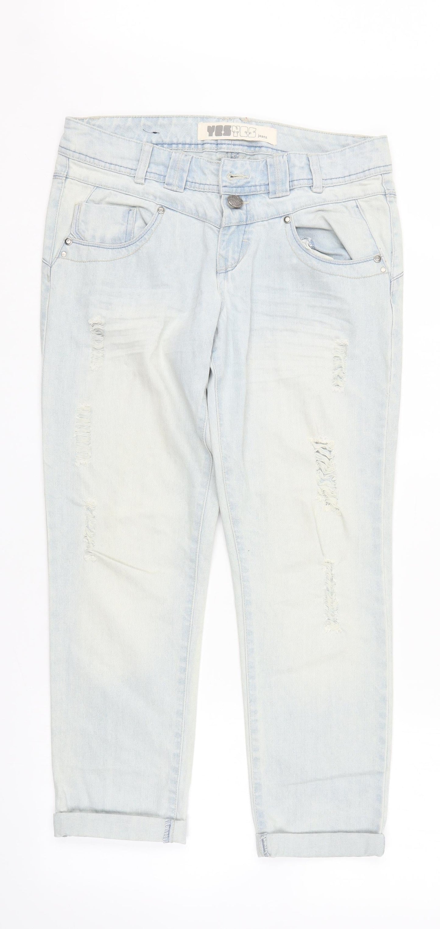 Yes Yes Womens Blue  Denim Straight Jeans Size 10 L26 in