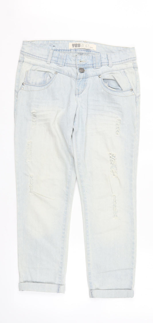 Yes Yes Womens Blue  Denim Straight Jeans Size 10 L26 in