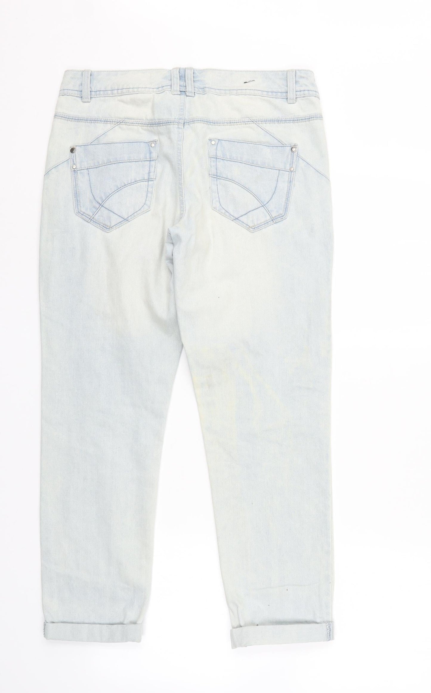 Yes Yes Womens Blue  Denim Straight Jeans Size 10 L26 in