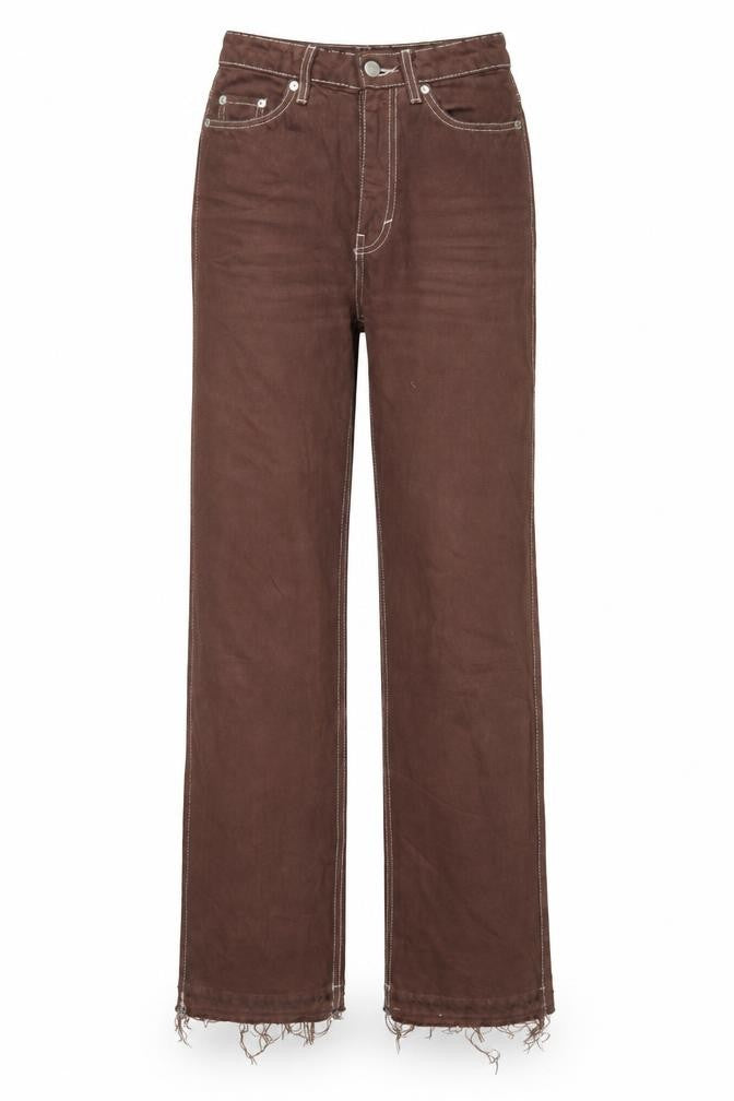 Weekday Mens Brown  Denim Straight Jeans Size 24 L32 in