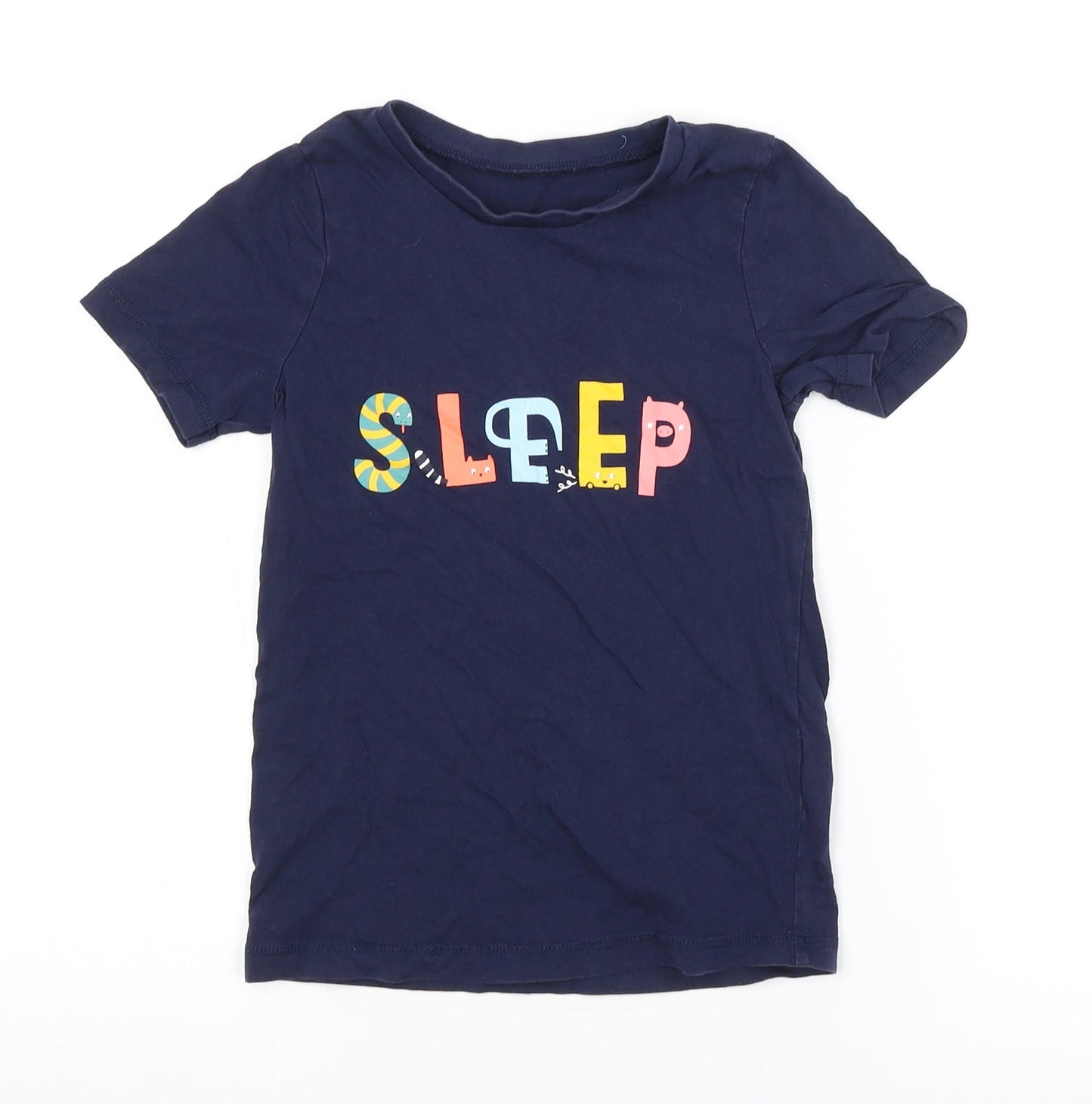 George Boys Blue   Basic T-Shirt Size 5-6 Years