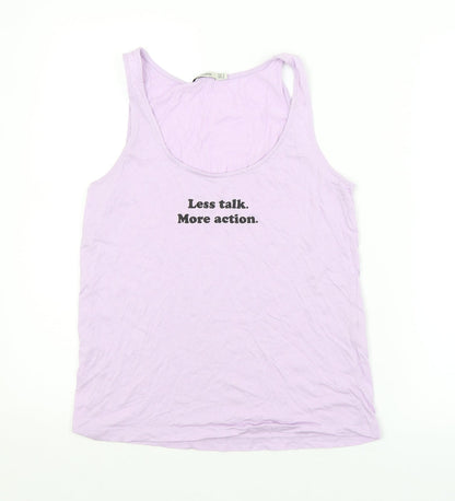 Stradivarius Womens Purple   Basic Tank Size S