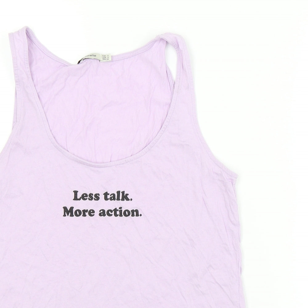 Stradivarius Womens Purple   Basic Tank Size S