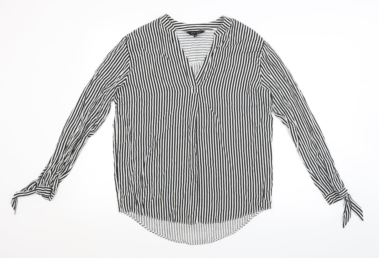 New Look Womens Multicoloured Striped  Basic Blouse Size 8