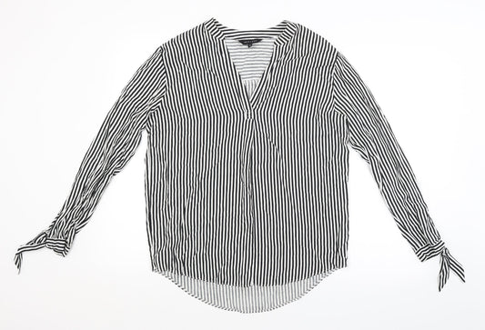 New Look Womens Multicoloured Striped  Basic Blouse Size 8