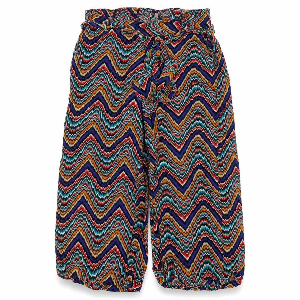 Pep&Co Womens Multicoloured Striped  Bloomer Trousers Size 10 L20 in