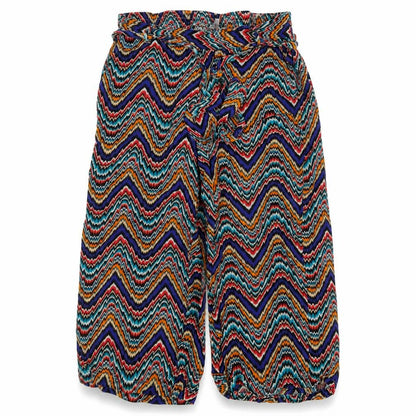 Pep&Co Womens Multicoloured Striped  Bloomer Trousers Size 10 L20 in