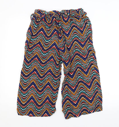 Pep&Co Womens Multicoloured Striped  Bloomer Trousers Size 10 L20 in