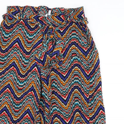 Pep&Co Womens Multicoloured Striped  Bloomer Trousers Size 10 L20 in