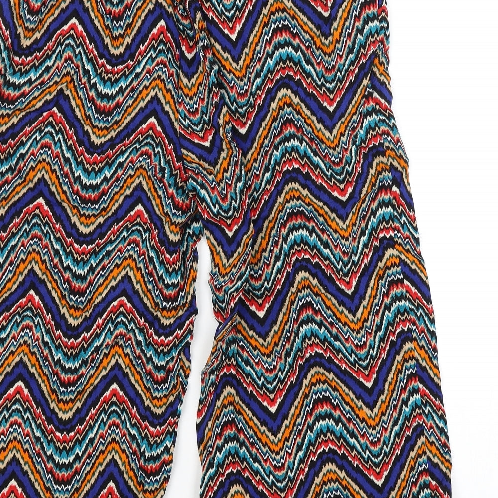 Pep&Co Womens Multicoloured Striped  Bloomer Trousers Size 10 L20 in