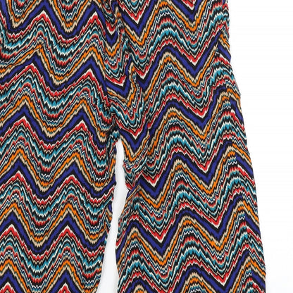 Pep&Co Womens Multicoloured Striped  Bloomer Trousers Size 10 L20 in