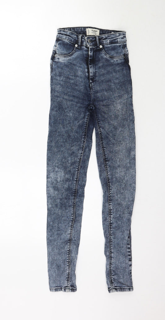 TALLY WEiJL Womens Blue  Denim Skinny Jeans Size 6 L28 in