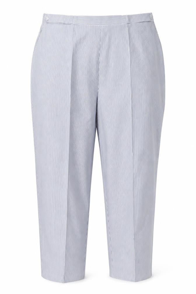 Bonmarché Womens Grey Striped Trousers Size 20 L27 in