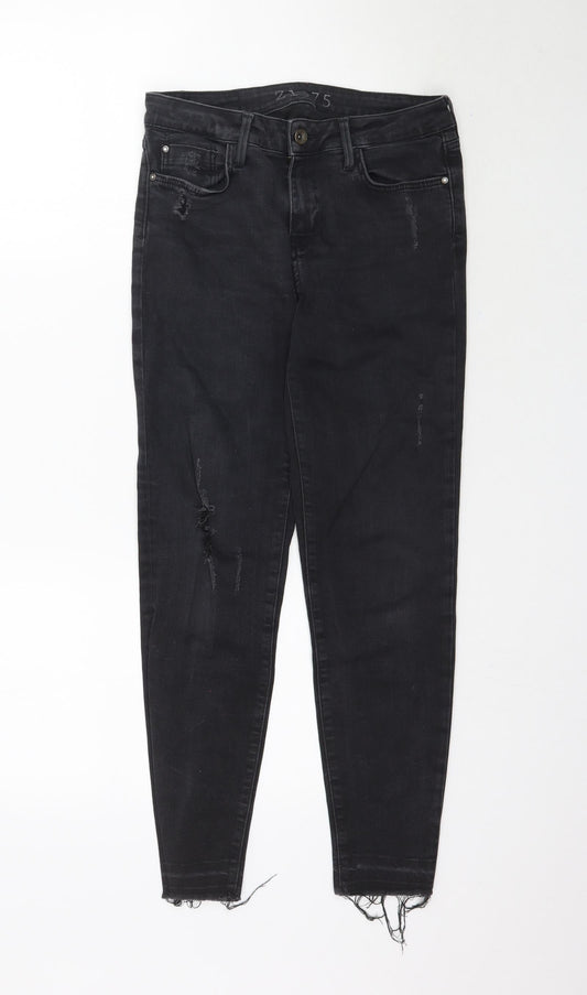 Z1975 Womens Black  Denim Skinny Jeans Size 28 in L26 in - Raw hem