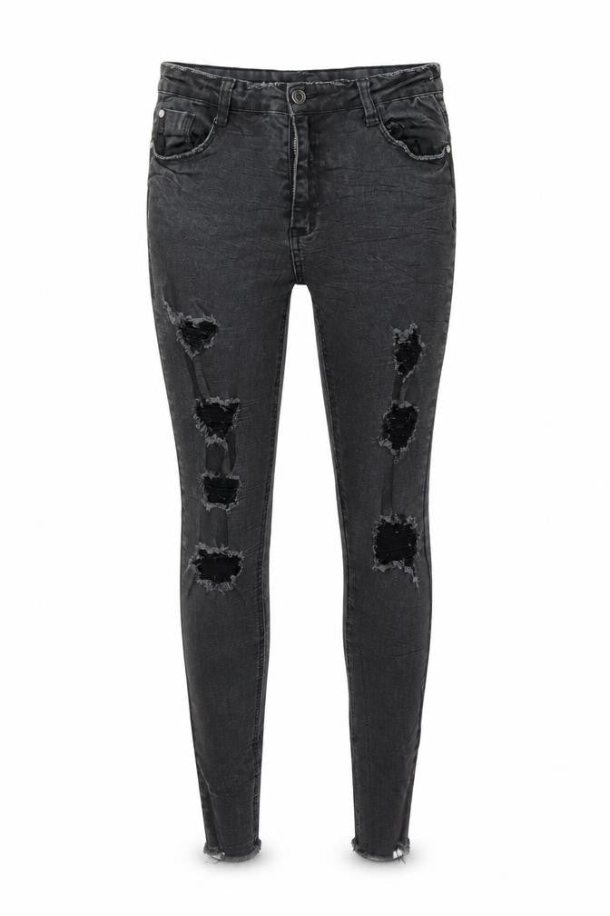 Missguided Womens Grey  Denim Skinny Jeans Size 12 L28 in - Washed black