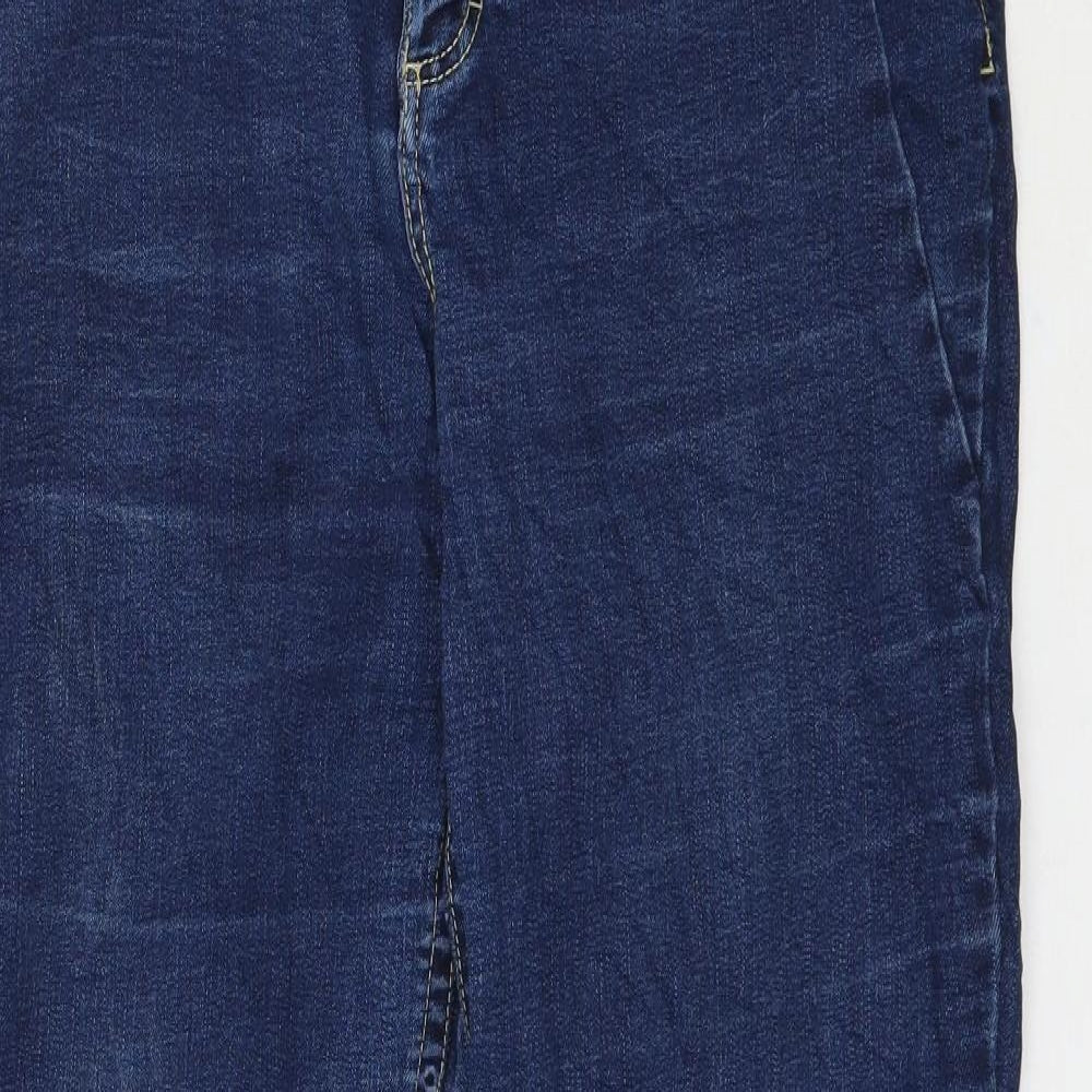 Preworn Womens Blue  Denim Skinny Jeans Size 14 L29 in