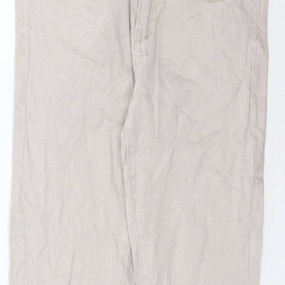 Preworn Womens Beige  Denim Skinny Jeans Size 32 in L32 in