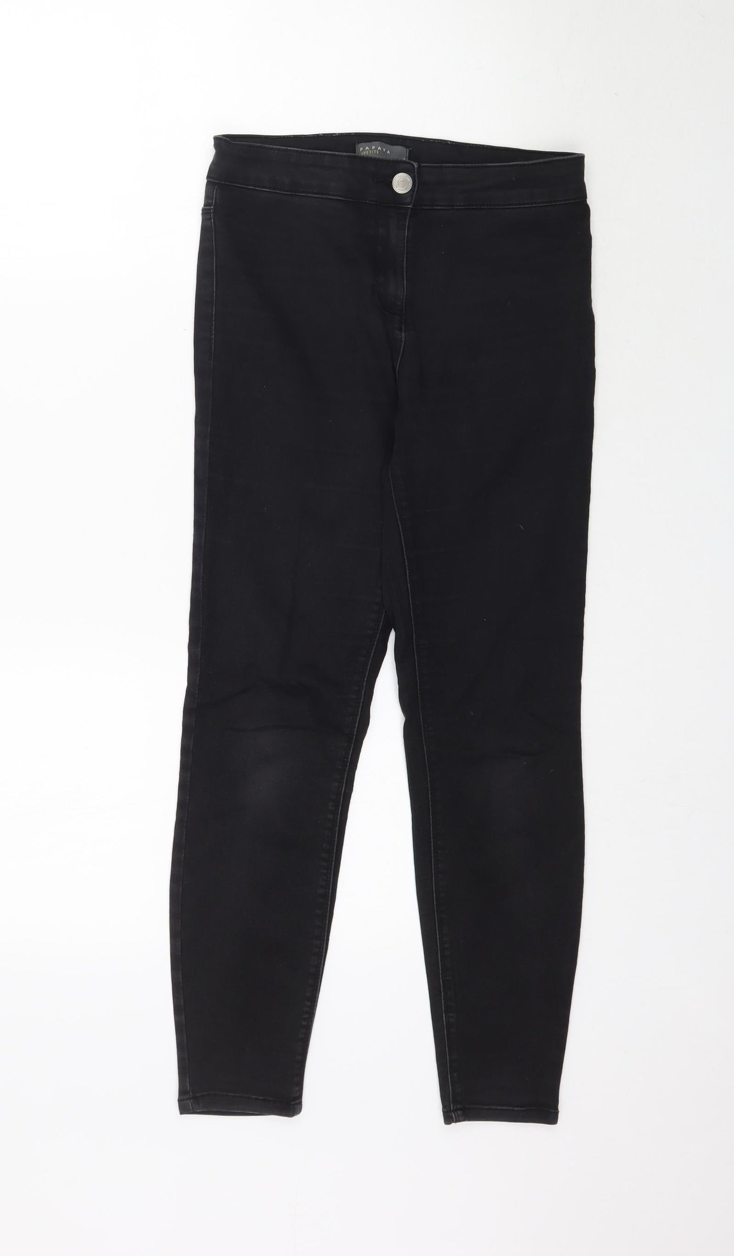 Papaya Womens Black  Denim Skinny Jeans Size 8 L25 in