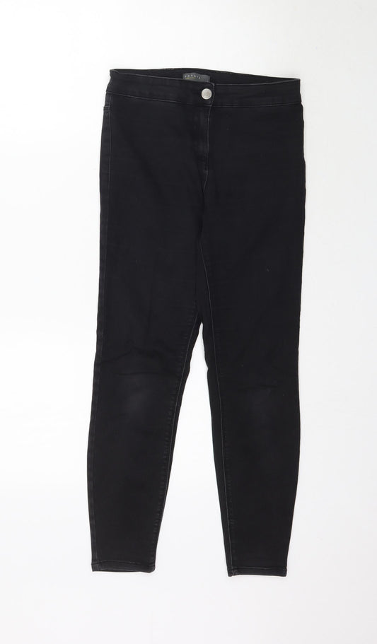 Papaya Womens Black  Denim Skinny Jeans Size 8 L25 in