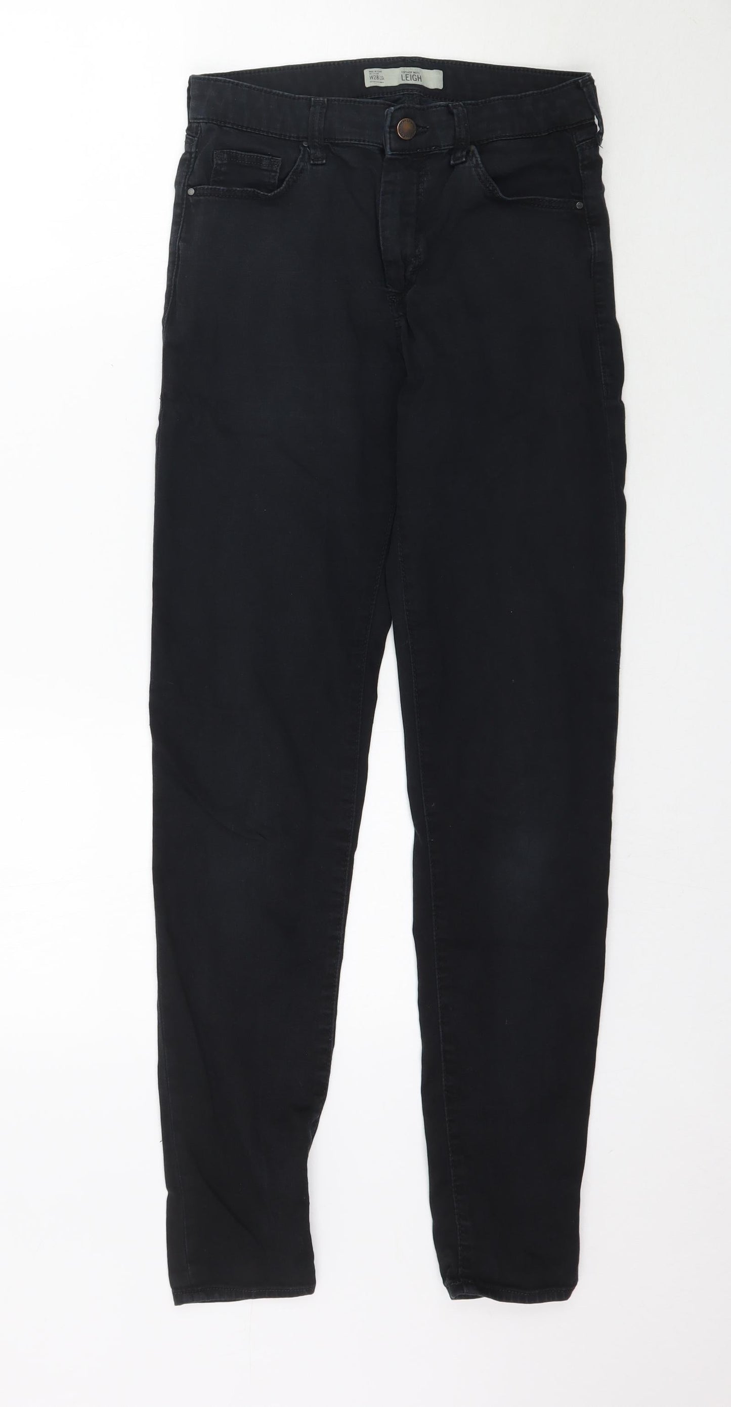 Topshop Womens Black  Denim Skinny Jeans Size 28 in L31 in