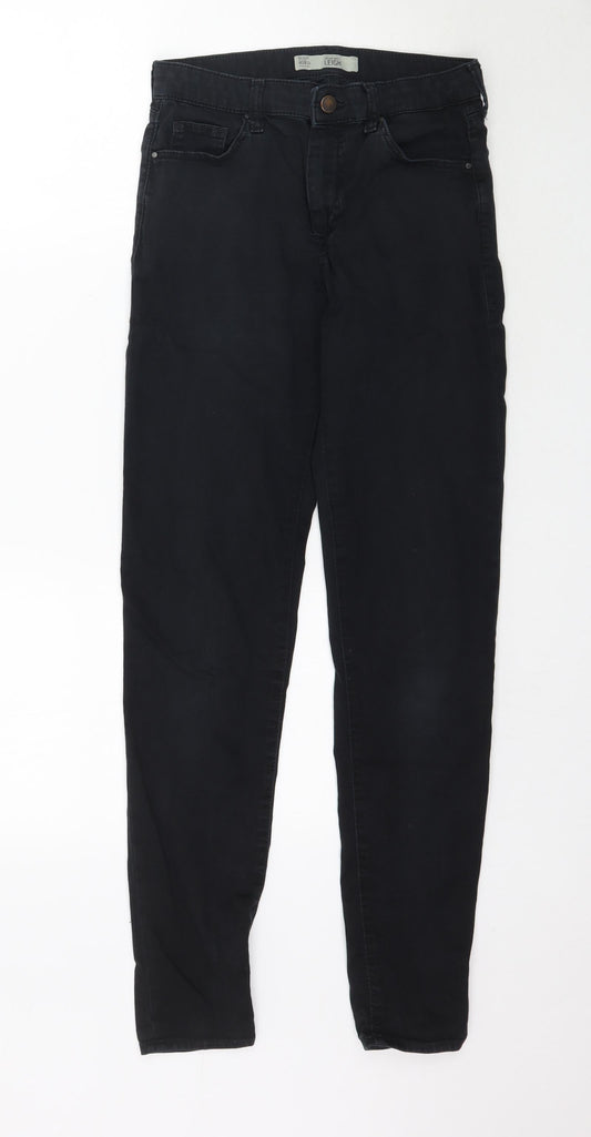 Topshop Womens Black  Denim Skinny Jeans Size 28 in L31 in