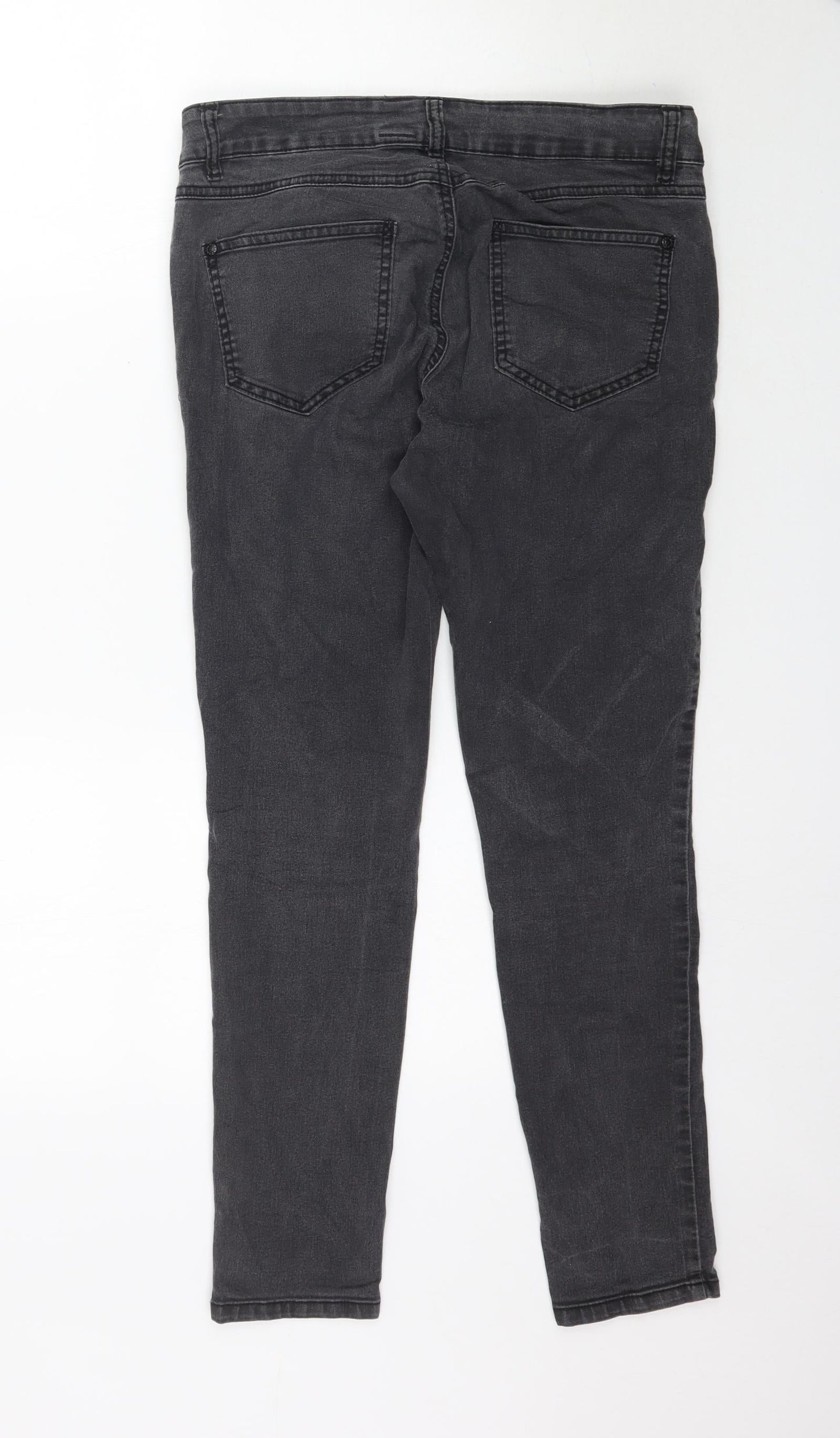 Yes Yes Womens Grey  Denim Skinny Jeans Size 12 L28 in