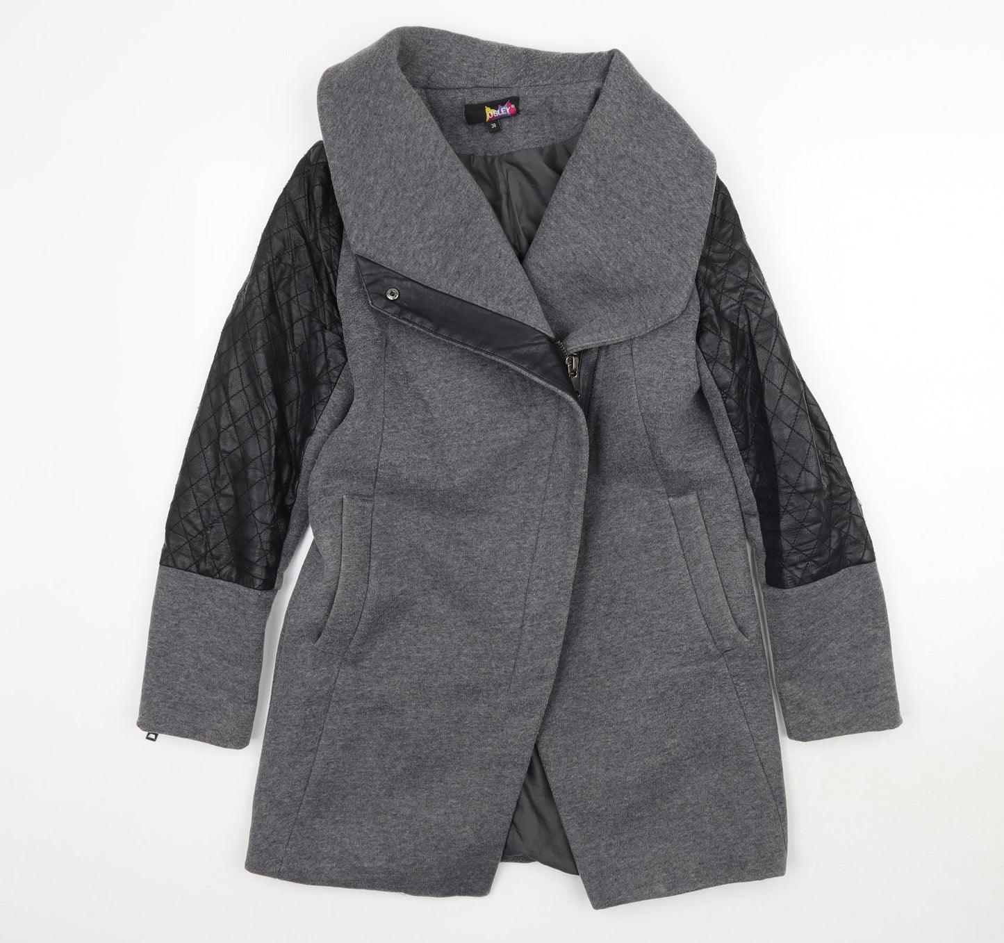 Osley Womens Grey   Overcoat Coat Size 10