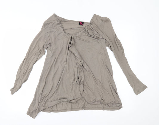 tg Womens Grey   Wrap Jumper Size 16
