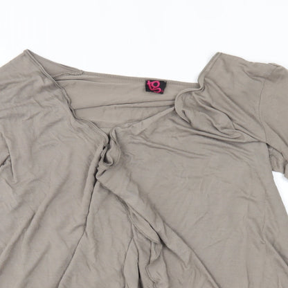 tg Womens Grey   Wrap Jumper Size 16