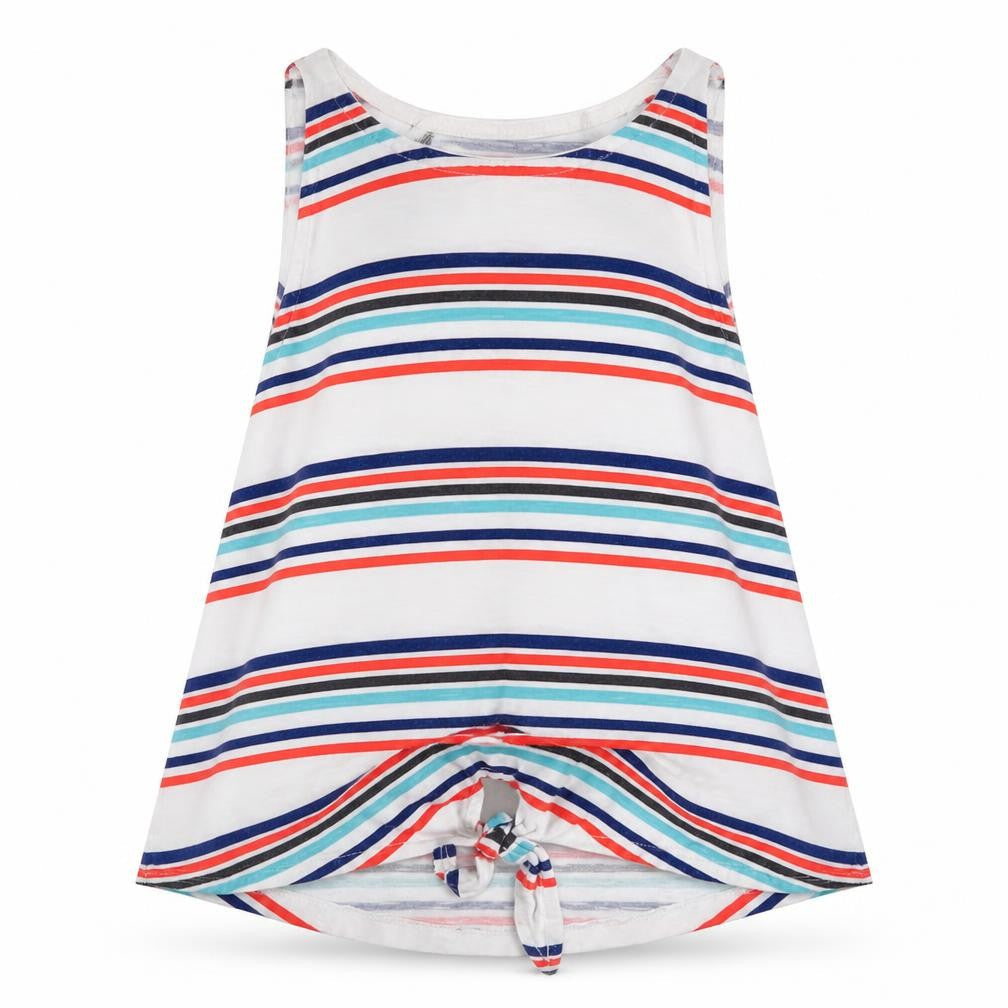 NEXT Girls White Striped  Basic Tank Size 7 Years