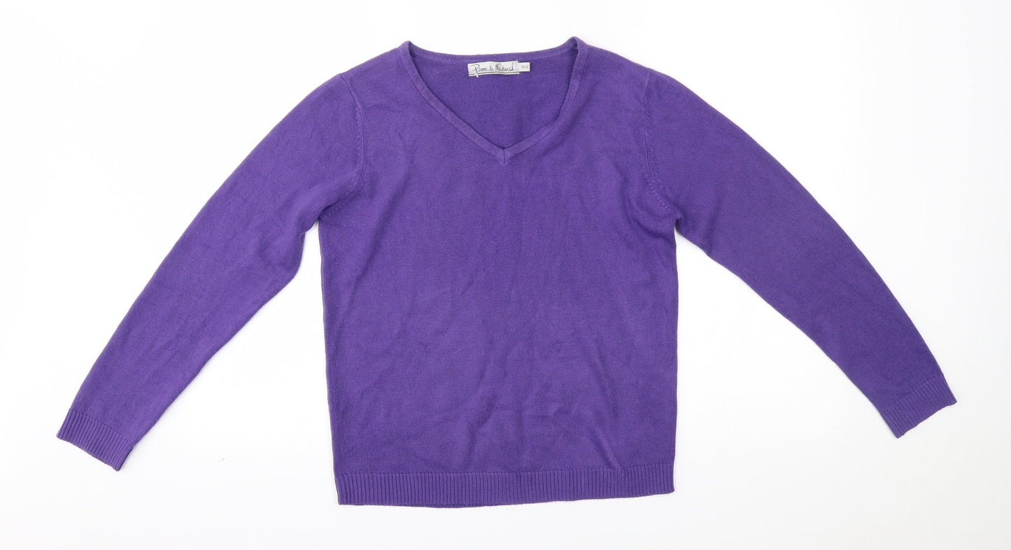 pure & natural Womens Purple   Pullover Jumper Size 12