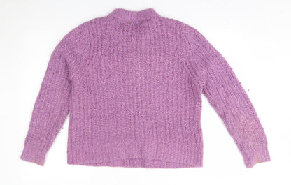 Marks & Spencer Womens Purple   Pullover Jumper Size 14