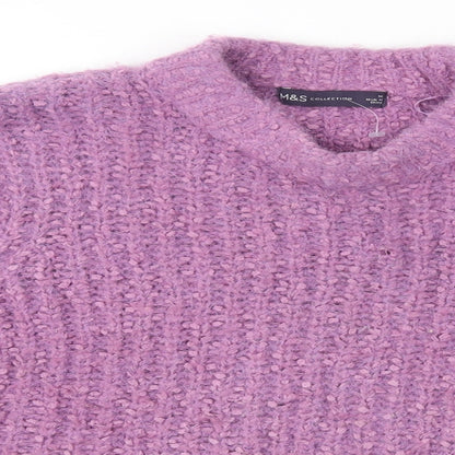 Marks & Spencer Womens Purple   Pullover Jumper Size 14