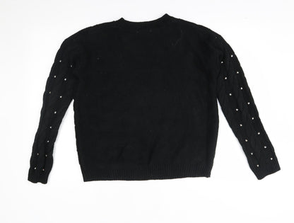Preloved TU Womens Black   Pullover Jumper Size 8 - Back