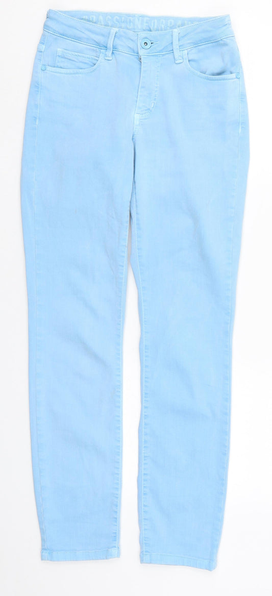 Preworn Womens Blue  Denim Skinny Jeans Size 8 L28 in