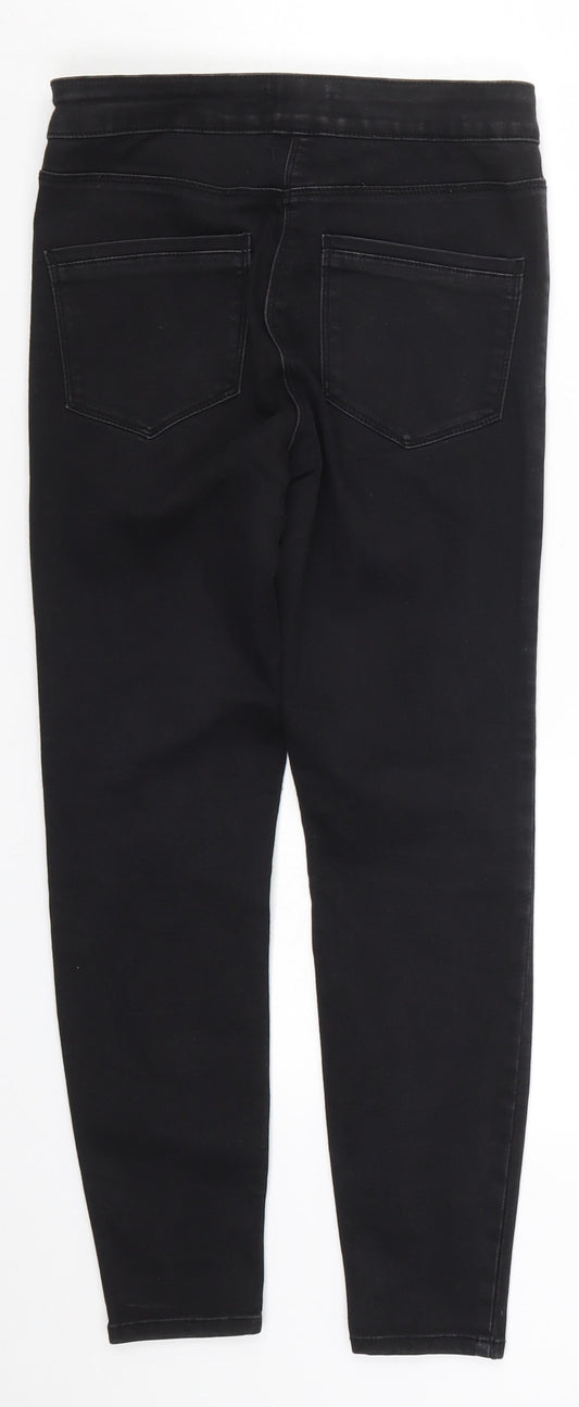 Papaya Womens Black  Denim Skinny Jeans Size 8 L25 in